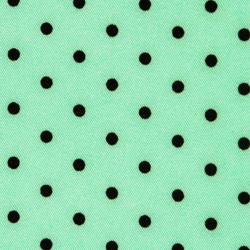 Stretch Twill Polka Dots Grün 4mm - Ribes y Casals