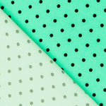 Stretch Twill Polka Dots Grün 4mm - Ribes y Casals