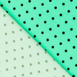 Stretch Twill Polka Dots Grün 4mm - Ribes y Casals