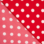 Rot gepunkteter Stretch-Twill - Ribes y Casals