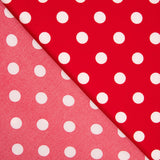 Rot gepunkteter Stretch-Twill - Ribes y Casals