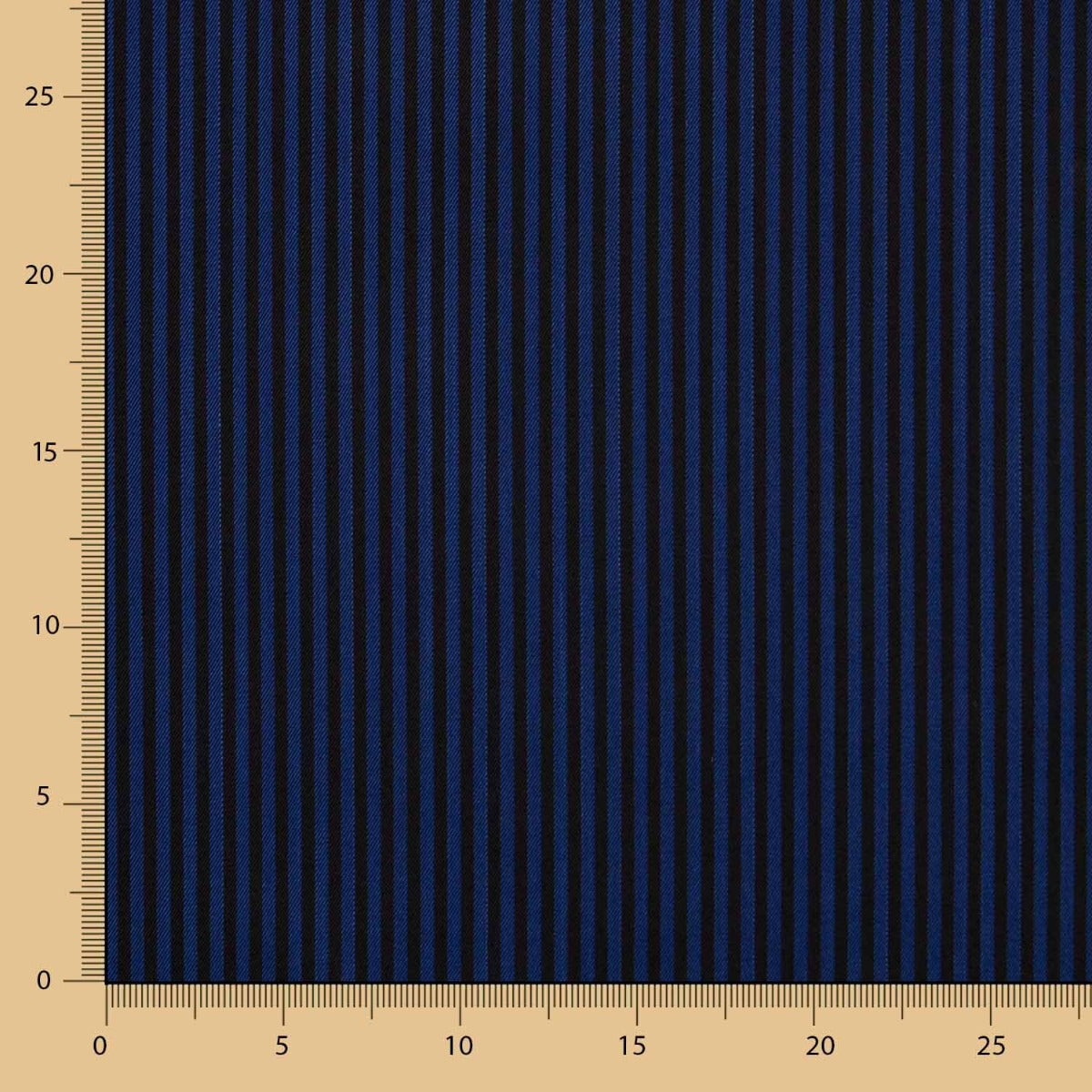 Blau-schwarz gestreiftes Twill - Ribes y Casals