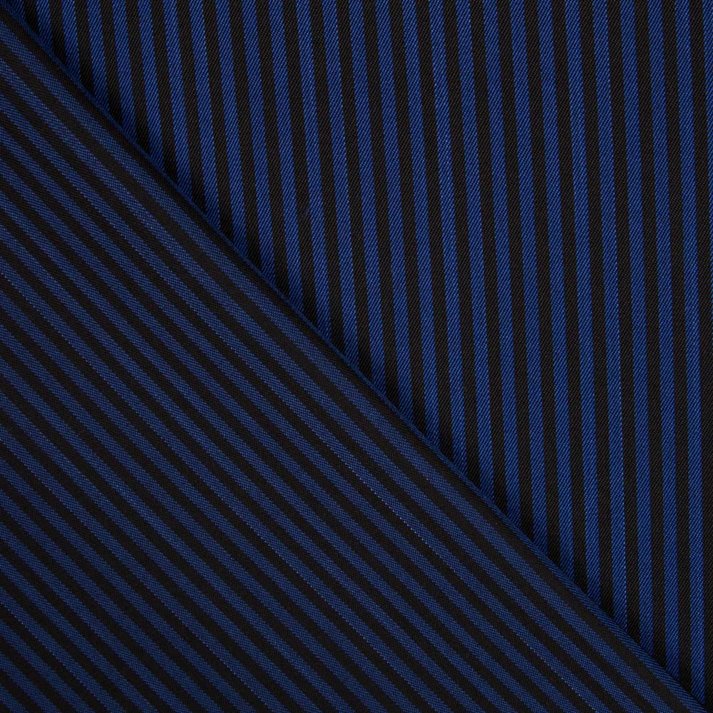 Blau-schwarz gestreiftes Twill - Ribes y Casals