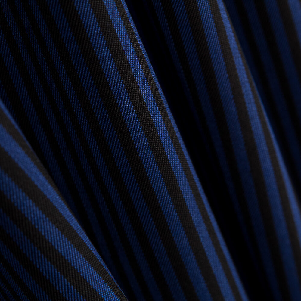 Blau-schwarz gestreiftes Twill - Ribes y Casals