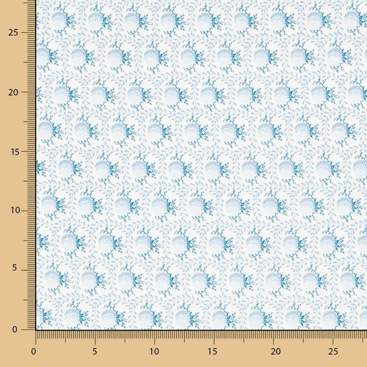 Twill-Elasthan Barock Blau - Ribes y Casals