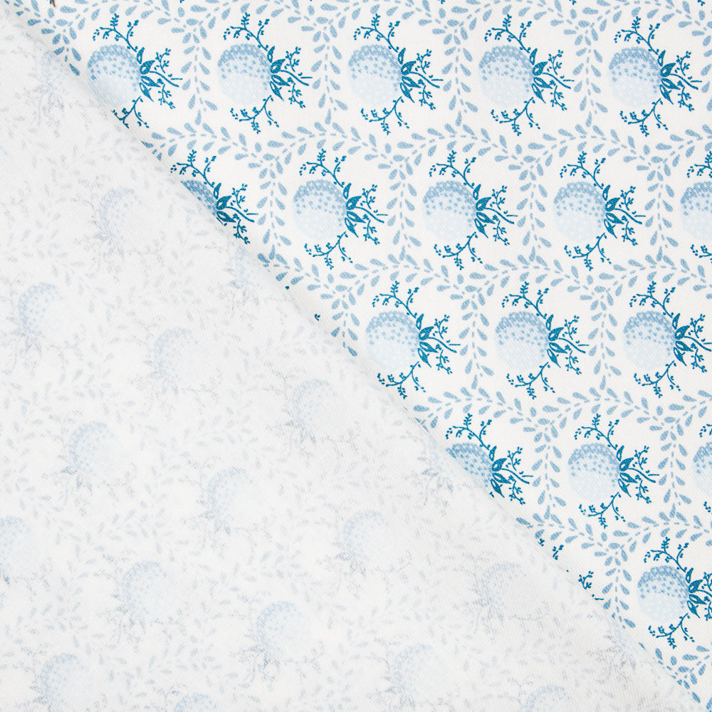 Twill-Elasthan Barock Blau - Ribes y Casals