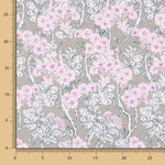 Twill Spandex Floral Rosa - Ribes y Casals
