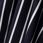 Satin Baumwolle Stretch Baumwolle Marine Streifen - Ribes y Casals