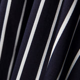 Satin Baumwolle Stretch Baumwolle Marine Streifen - Ribes y Casals