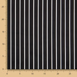 Satin Cotton Stretch Cotton Stripes Schwarz - Ribes y Casals