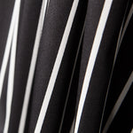 Satin Cotton Stretch Cotton Stripes Schwarz - Ribes y Casals