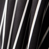 Satin Cotton Stretch Cotton Stripes Schwarz - Ribes y Casals