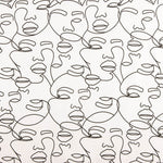 Satin Cotton Gedruckte Porträts Weißer Hintergrund - Ribes y Casals