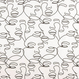 Satin Cotton Gedruckte Porträts Weißer Hintergrund - Ribes y Casals