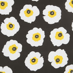 Satin Cotton Maxi Flower Schwarz - Ribes y Casals