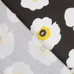 Satin Cotton Maxi Flower Schwarz - Ribes y Casals