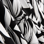 Satin Cotton Print Schwarz-Weiß - Ribes y Casals
