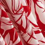 Satin Cotton Print Rot-Weiß - Ribes y Casals