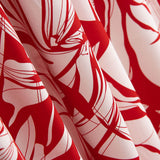 Satin Cotton Print Rot-Weiß - Ribes y Casals