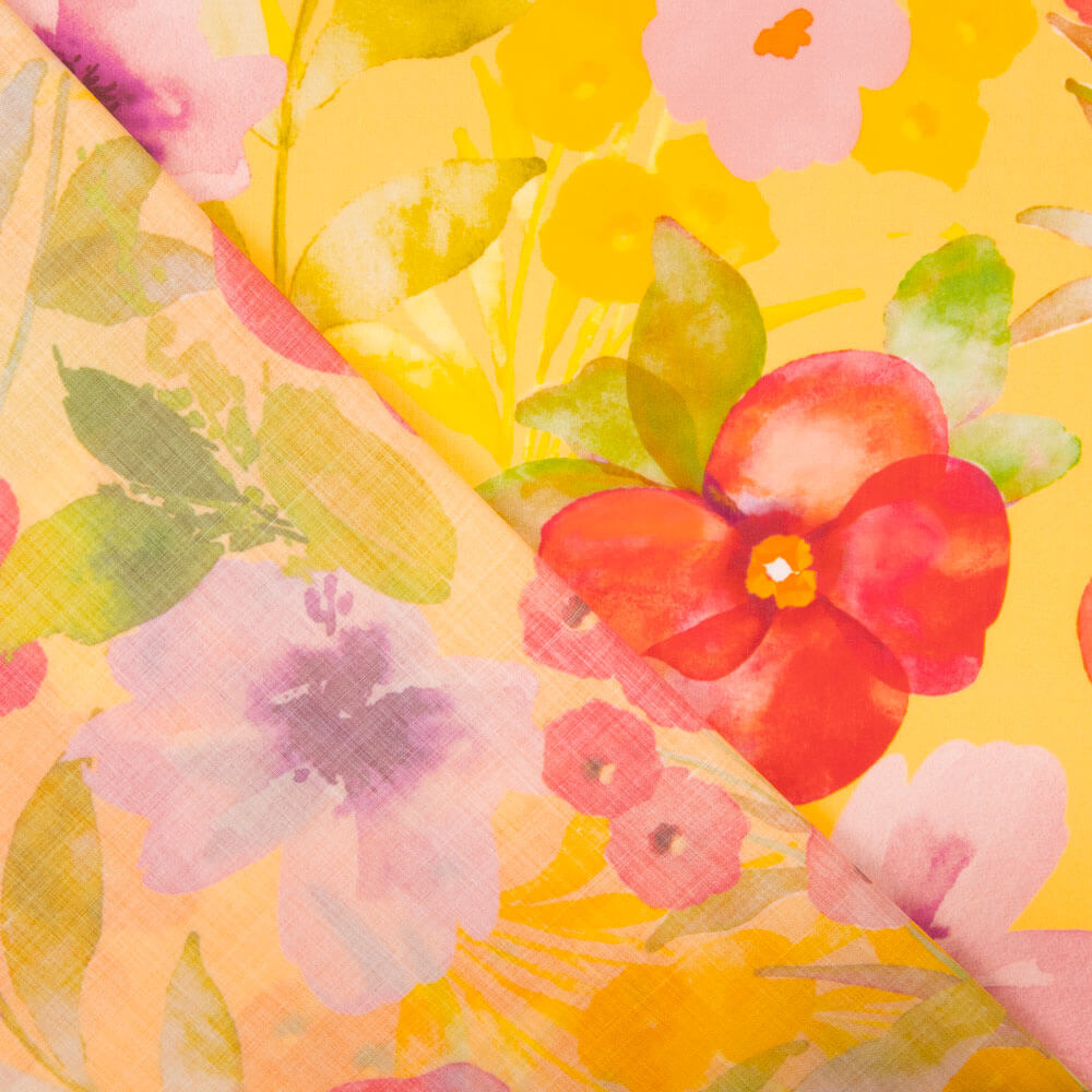 Voile Polyester Aquarell Sonne - Ribes y Casals