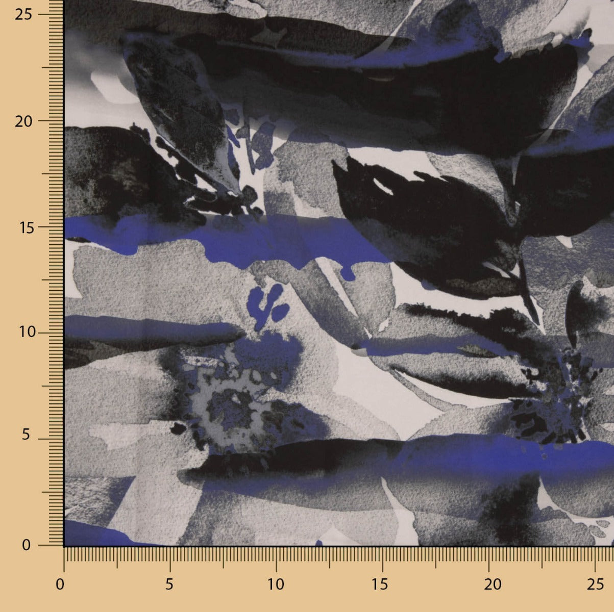 Satin Druck Arica Blau - Ribes y Casals