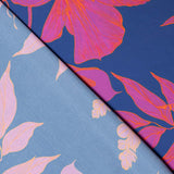 Bombayblauer bedruckter Satin - Ribes y Casals