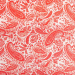 Satinstoff mit Coral Kashmir Print 120 x 140 cm. - Ribes y Casals