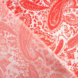 Satinstoff mit Coral Kashmir Print 120 x 140 cm. - Ribes y Casals