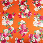 Orangefarbener Cretonne-Drucksatin - Ribes y Casals
