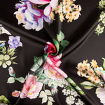 Schwarzer Cretonne Druck Satin - Ribes y Casals