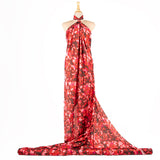 Bedruckter Satin Delhi Rot - Ribes y Casals