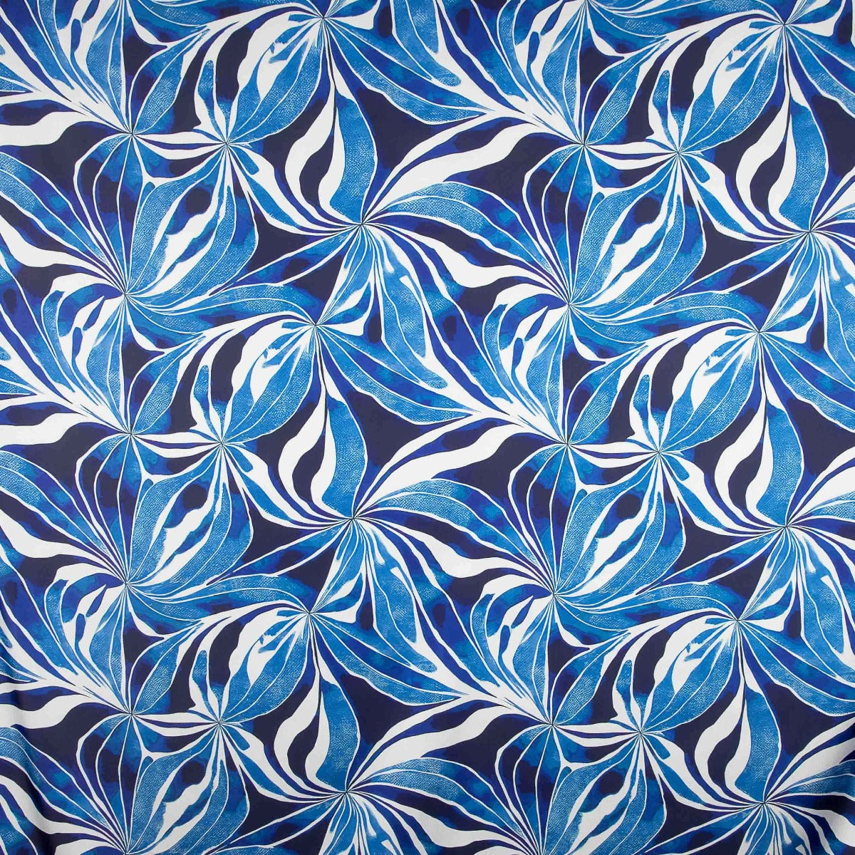 Denisa Blau Bedruckter Satin - Ribes y Casals