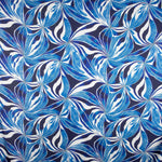 Denisa Blau Bedruckter Satin - Ribes y Casals