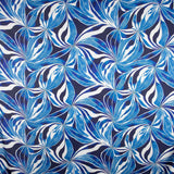 Denisa Blau Bedruckter Satin - Ribes y Casals
