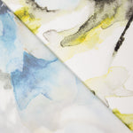 Satinblauer Blumendruck Kunst - Ribes y Casals