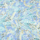 Hellblauer Satin mit Blumendruck - Ribes y Casals