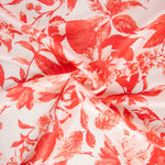 Satin Floral Coral Druck - Ribes y Casals