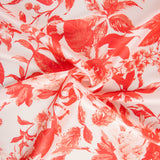 Satin Floral Coral Druck - Ribes y Casals