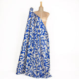 Hena Blau Bedruckter Satin - Ribes y Casals
