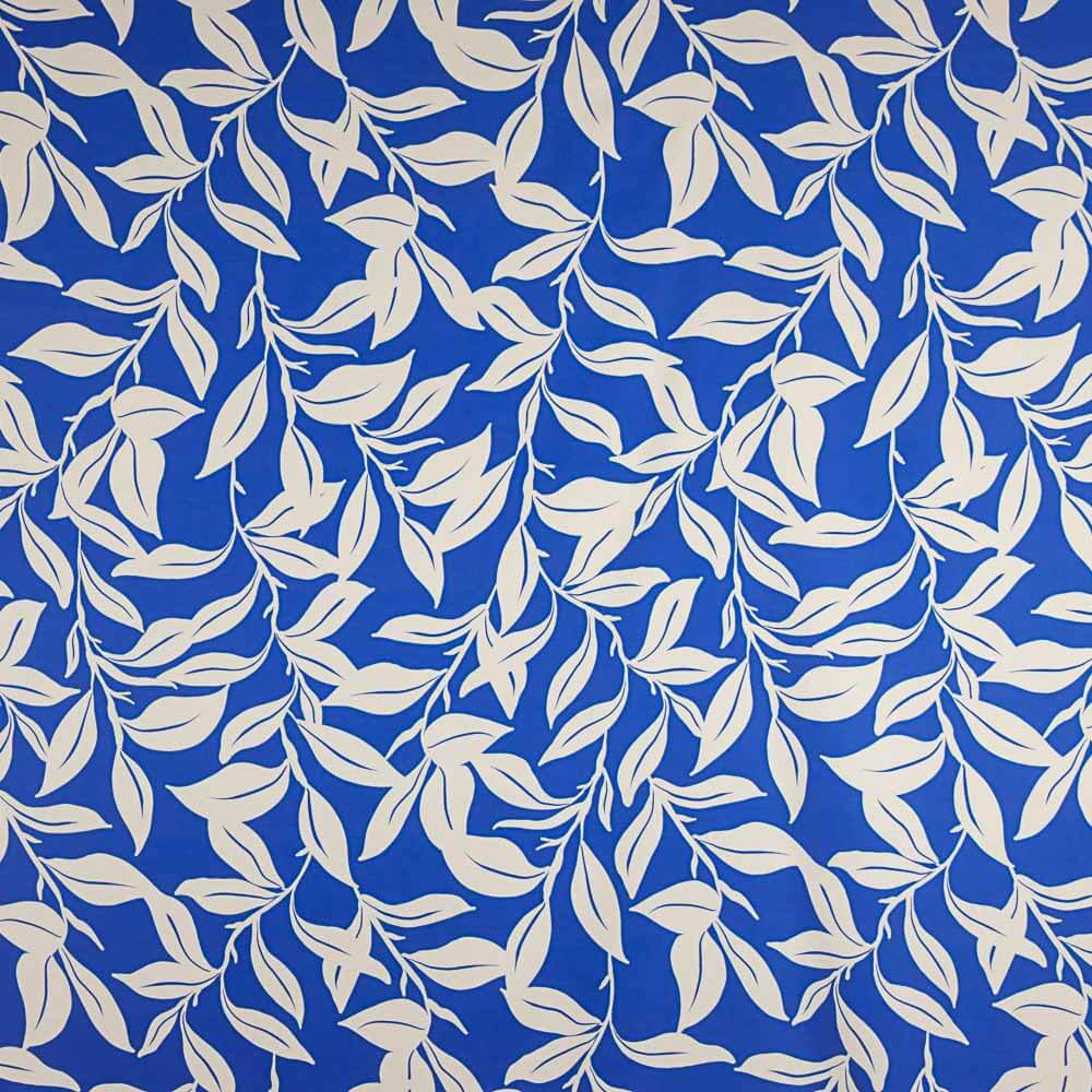 Hena Blau Bedruckter Satin - Ribes y Casals
