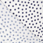 Marineblauer gepunkteter bedruckter Satin - Ribes y Casals