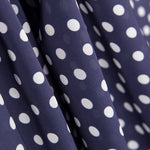 Marineblauer gepunkteter bedruckter Satin - Ribes y Casals