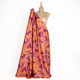 Bedruckter Satin Monique Mauve - Ribes y Casals