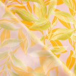 Satin Palme Print Rosa - Ribes y Casals