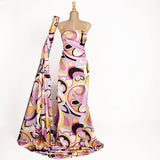 Mauve Pucci Bedruckter Satin - Ribes y Casals