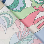 Retro Grün Bedruckter Satin - Ribes y Casals