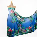 Blauer Dschungel Druck Satin - Ribes y Casals