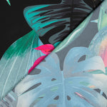 Schwarzer Dschungel Print Satin - Ribes y Casals