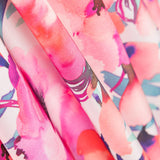Koralle Dschungel Druck Satin - Ribes y Casals