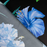 Schwarzer Tropic Print Satin - Ribes y Casals